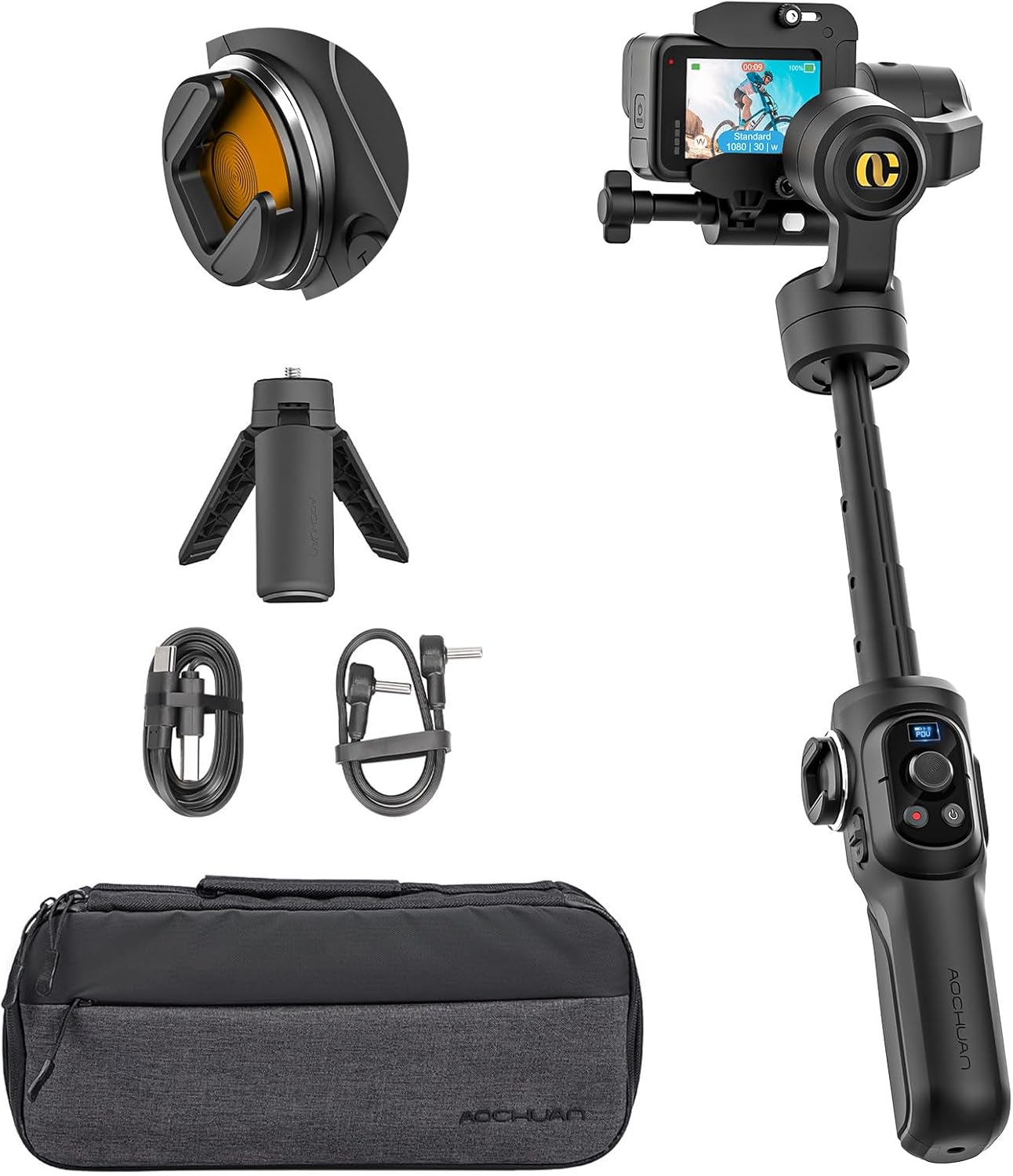 Handheld Stabilizer Gimbal - 3-Axis Handheld Stabilizer for Action Camera
