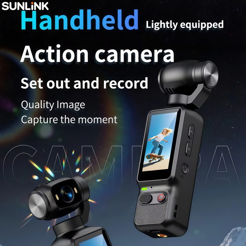 Handheld Stabilizer Gimbal - 1pc Handheld Action Camera 4K HD