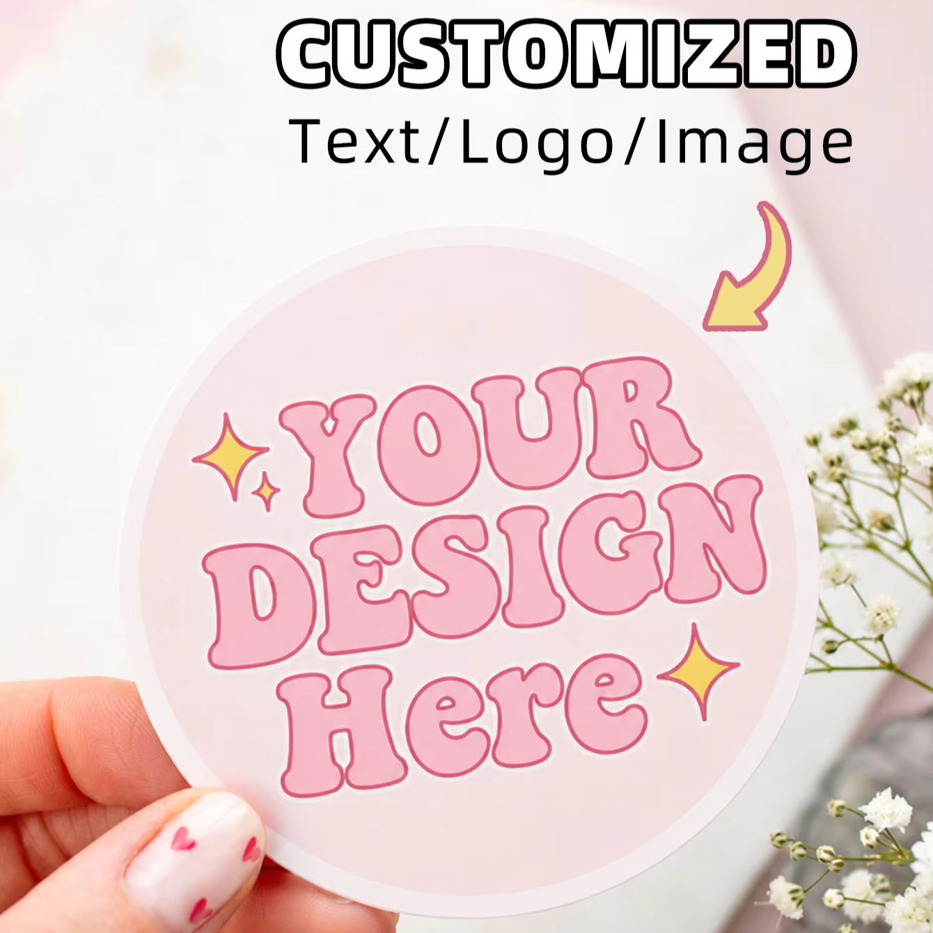 Photography Logo - 3/4CM Custom Round Stickers, Custom Image