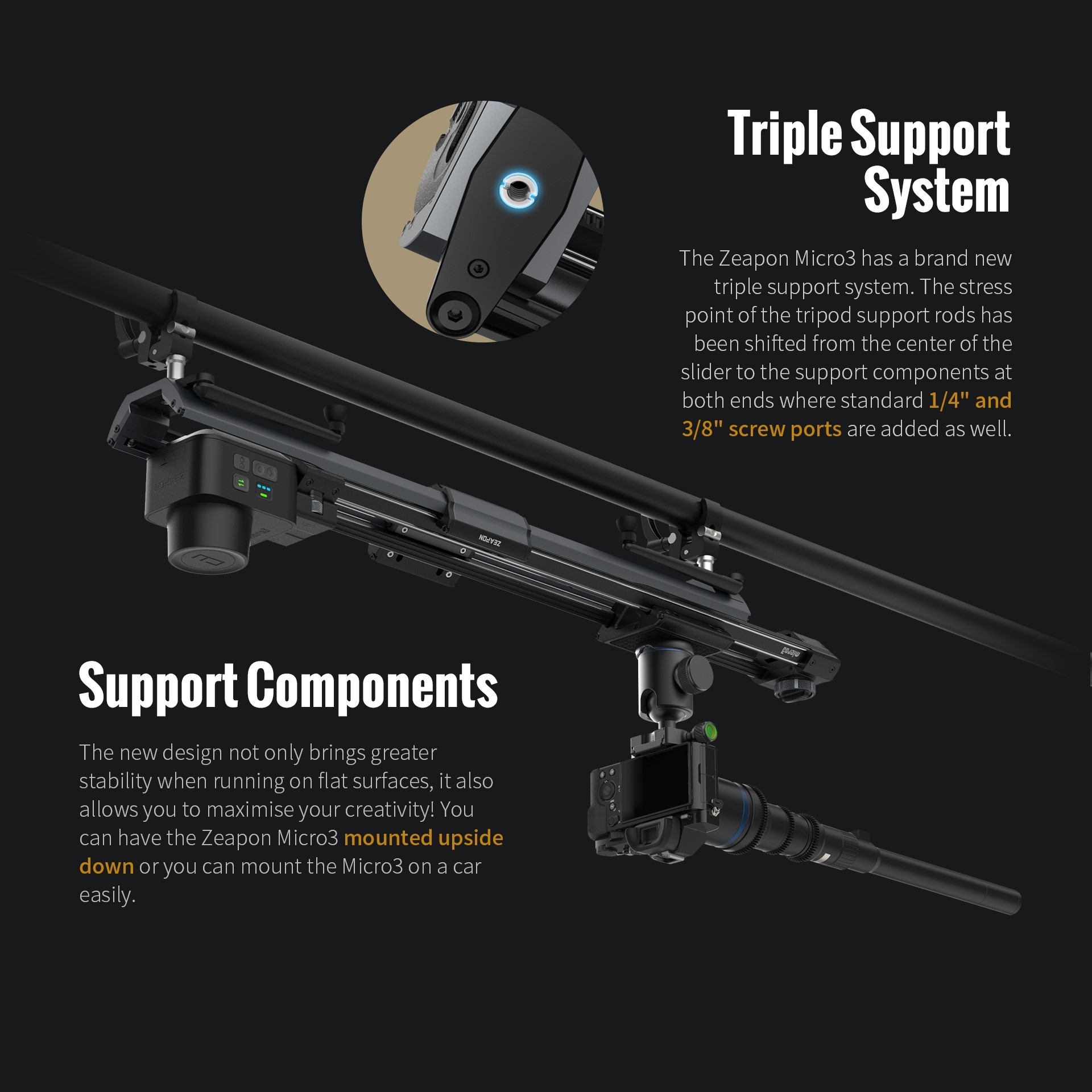 ZEAPON Micro 3 E500 E700 E1000 - Camera Slider Rail review and price