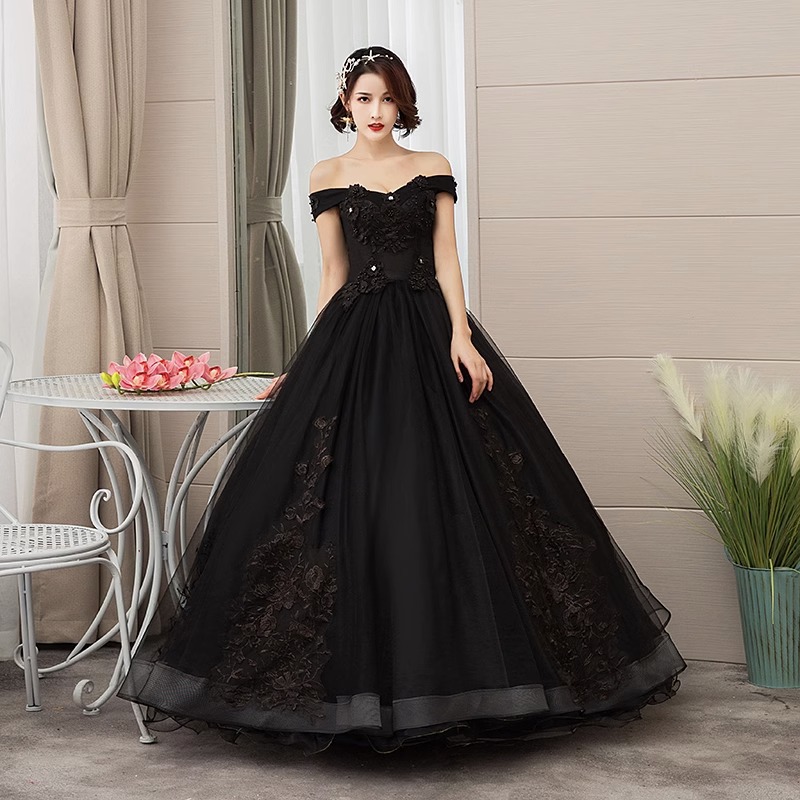 New bridal dress black off-sho - Photography Solo review and price