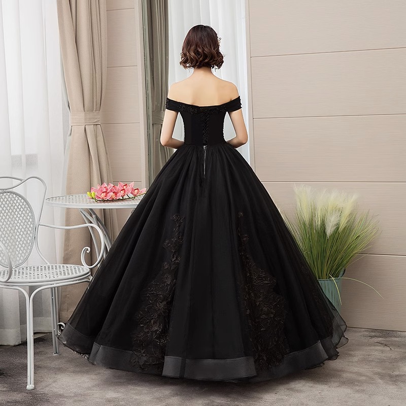 New bridal dress black off-sho - Photography Solo review and price