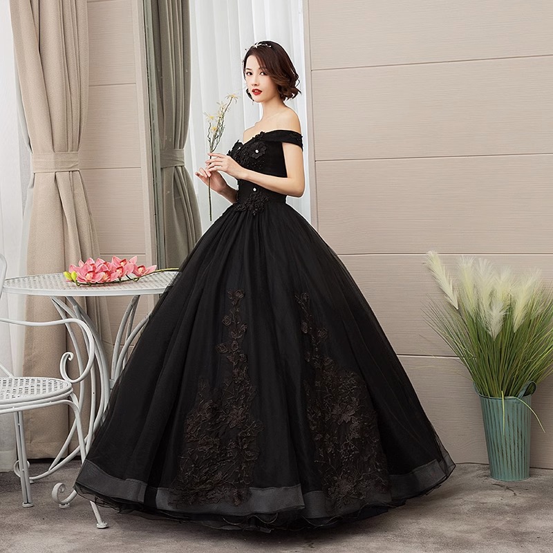 New bridal dress black off-sho - Photography Solo review and price