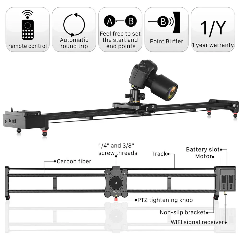 GVM GT-120WD 47inch Motorized  - Camera Slider Rail review and price
