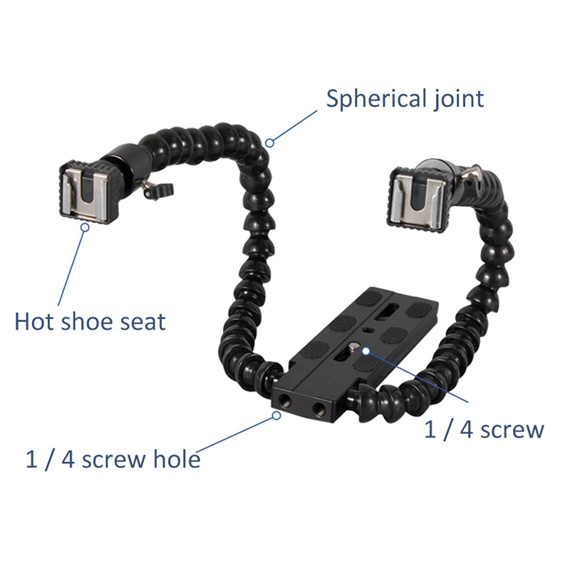 Flexible Dual Arm Hot Shoe Fla - Photography Ratio review and price