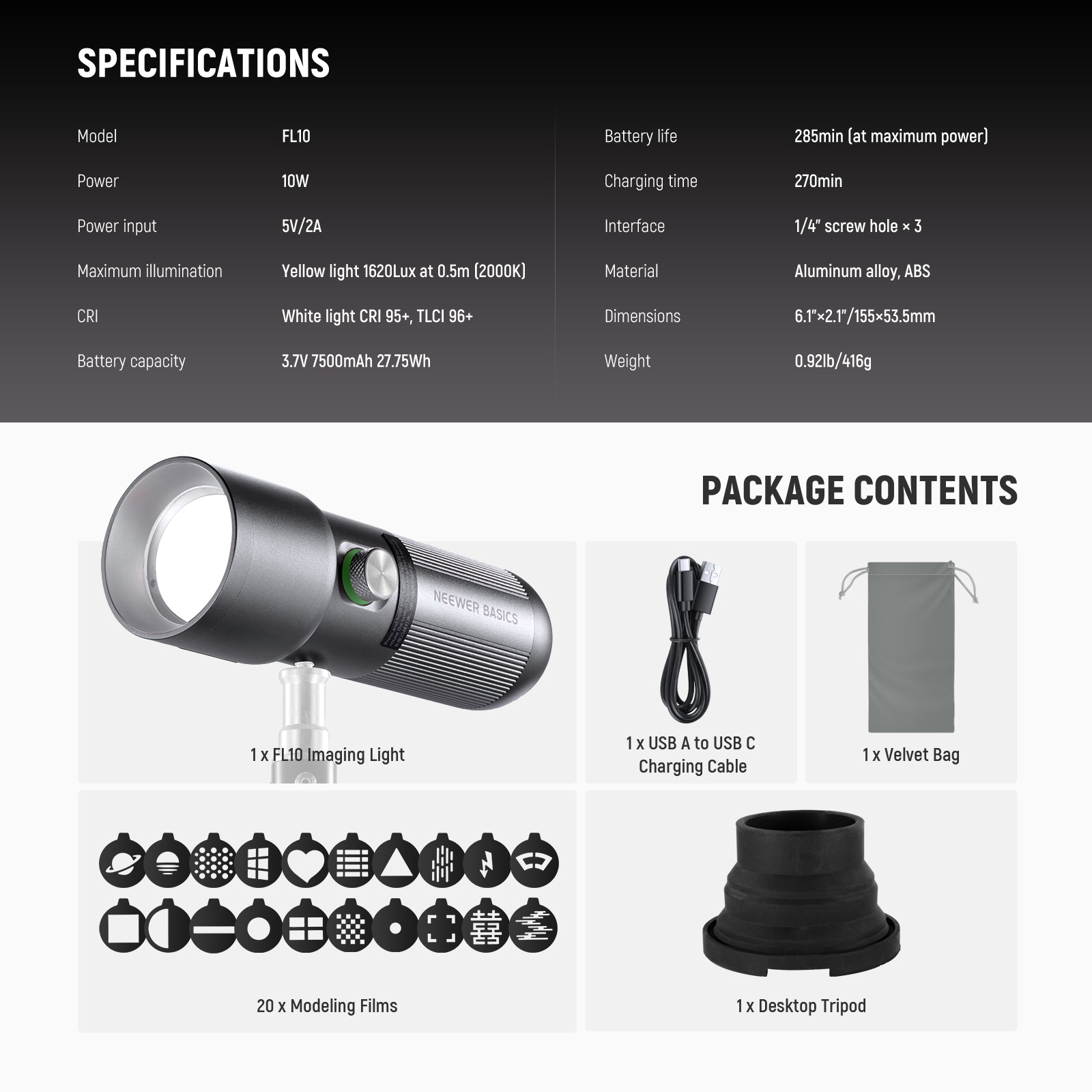 NEEWER BASICS FL10 LED Photogr - Photography Basic review and price