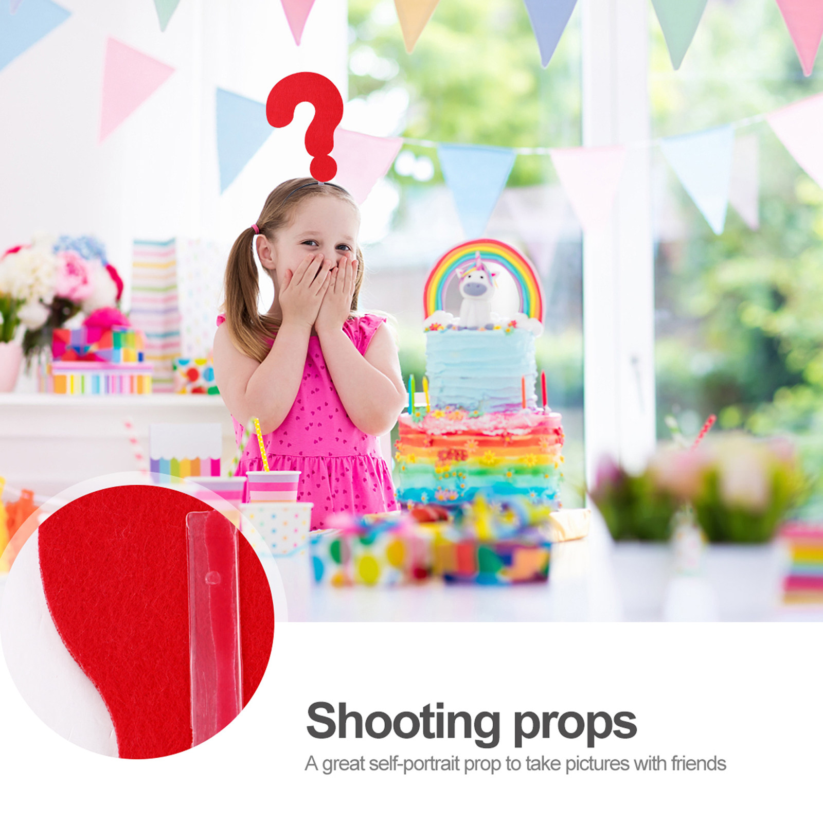 2Pcs Funny Question Mark Hair  - Photography Questions review and price