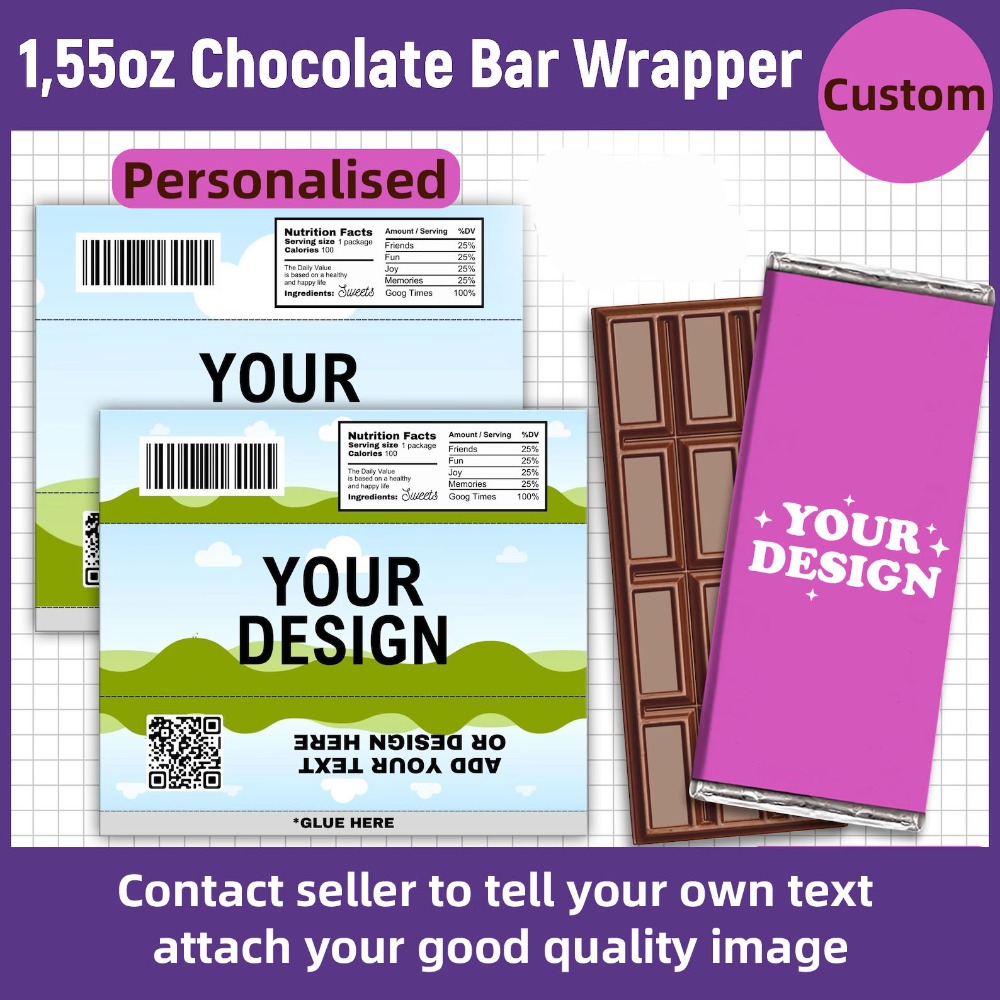 Custom Chocolate Bar Wrappers  - Photography Logo review and price